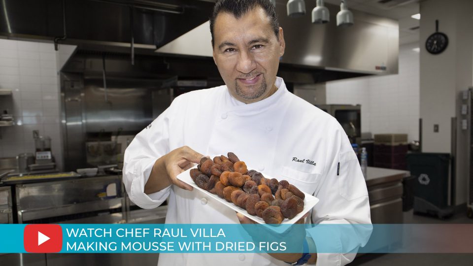 Chef Raul Villa making Mousse with Dried Figs